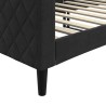 Lit de repos sans matelas noir 80x200 cm velours 