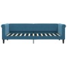 Lit de repos sans matelas bleu 80x200 cm velours 