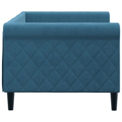 Lit de repos sans matelas bleu 80x200 cm velours 