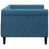 Lit de repos sans matelas bleu 80x200 cm velours 