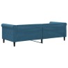 Lit de repos sans matelas bleu 80x200 cm velours 