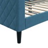 Lit de repos sans matelas bleu 80x200 cm velours 