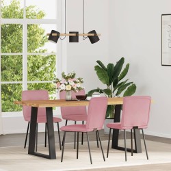 Chaises à manger lot de 4 Rose Velours 