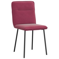 Chaises à manger lot de 4 Rouge bordeaux Velours 