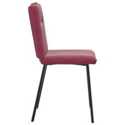 Chaises à manger lot de 4 Rouge bordeaux Velours 