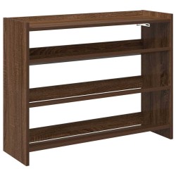 Étagère à chaussures chêne marron 80x25x62 cm bois ingénierie 