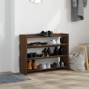 Étagère à chaussures chêne marron 80x25x62 cm bois ingénierie 
