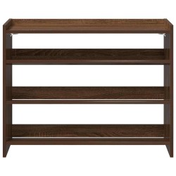 Étagère à chaussures chêne marron 80x25x62 cm bois ingénierie 