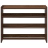 Étagère à chaussures chêne marron 80x25x62 cm bois ingénierie 