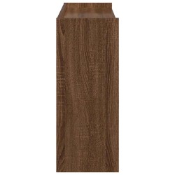 Étagère à chaussures chêne marron 80x25x62 cm bois ingénierie 