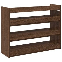 Étagère à chaussures chêne marron 80x25x62 cm bois ingénierie 