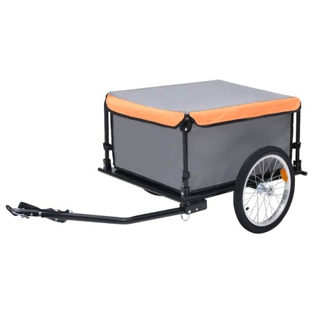Remorque de vélo gris et orange 65 kg 