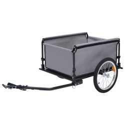 Remorque de vélo gris et orange 65 kg 