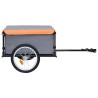 Remorque de vélo gris et orange 65 kg 