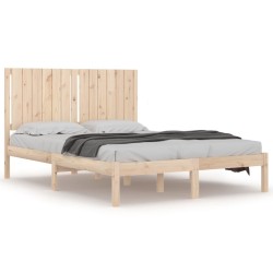 Cadre de lit sans matelas 140x200 cm bois massif de pin 
