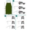 Tente de toit anti-UV pour voiture, abri de voiture portable, ombre la