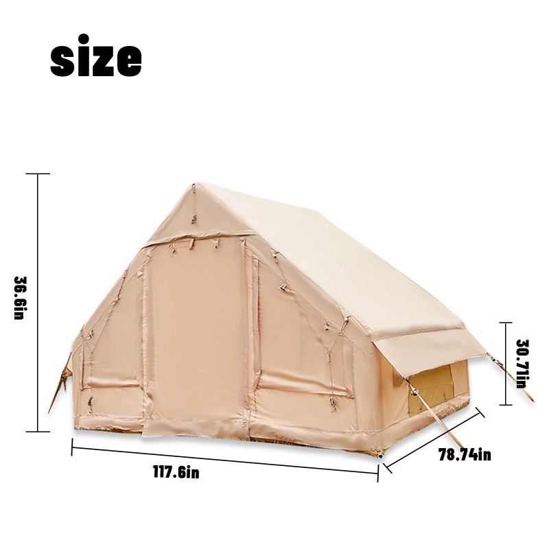Tente de Camping Gonflable Triangulaire, Installation Facile, 4 Saison Tente de Camping Gonflable Triangulaire, Installation Facile, 4 Saison