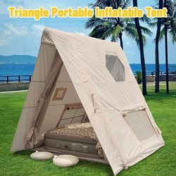 Tente de Camping Gonflable Triangulaire, Installation Facile, 4 Saison
