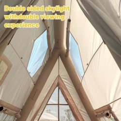 Tente de Camping Gonflable Triangulaire, Installation Facile, 4 Saison