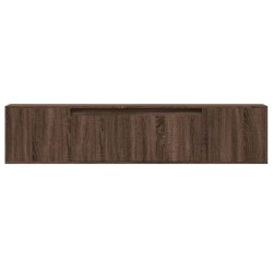 Meuble TV mural avec LED chêne marron 180x31x39,5 cm 