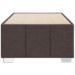 Cadre de lit sans matelas marron foncé 100x200 cm tissu 