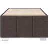 Cadre de lit sans matelas marron foncé 100x200 cm tissu 