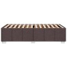 Cadre de lit sans matelas marron foncé 100x200 cm tissu 