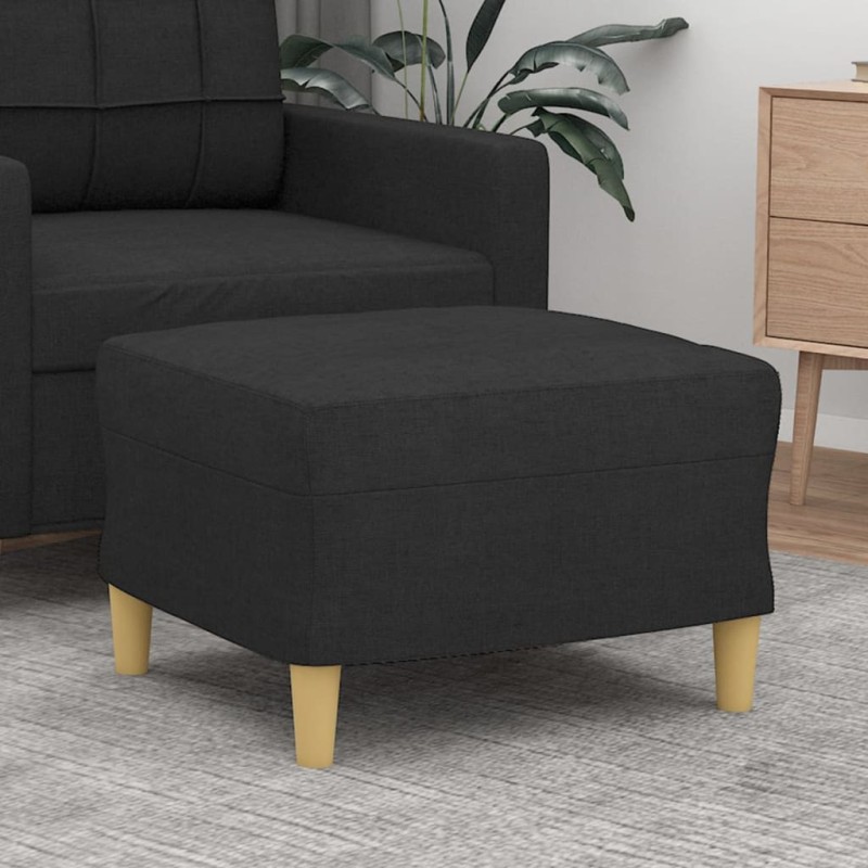 Repose-pied Noir 60x50x41 cm Tissu Repose-pied Noir 60x50x41 cm Tissu