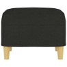 Repose-pied Noir 60x50x41 cm Tissu 