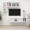 Ensemble de meuble TV 4 pcs Blanc Bois d'ingénierie 