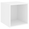 Ensemble de meuble TV 4 pcs Blanc Bois d'ingénierie 