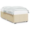 Cadre de lit sans matelas crème 100x200 cm tissu 