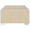 Cadre de lit sans matelas crème 100x200 cm tissu 