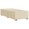 Cadre de lit sans matelas crème 100x200 cm tissu 
