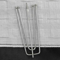 Rideaux occultants aspect lin crochet 2pcs Anthracite 140x225cm 