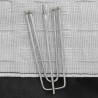 Rideaux occultants aspect lin crochet 2pcs Anthracite 140x225cm 