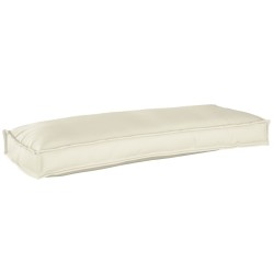 Coussins de palette pour banc 2 pcs Crème 100x40x8 cm Tissu Oxford 