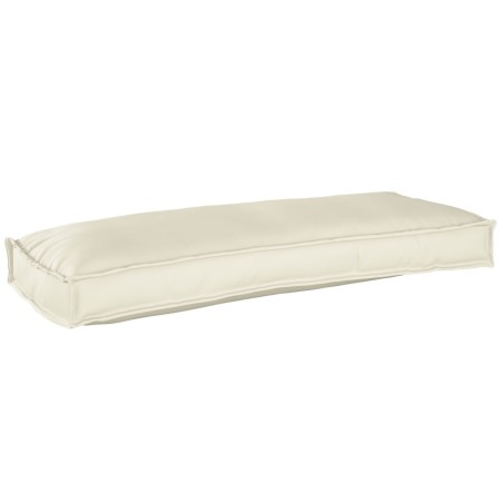 Coussins de palette pour banc 2 pcs Crème 100x40x8 cm Tissu Oxford 