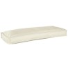 Coussins de palette pour banc 2 pcs Crème 100x40x8 cm Tissu Oxford 