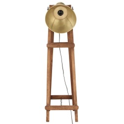 Lampadaires 3 pcs Laiton E27 Bois de manguier massif 