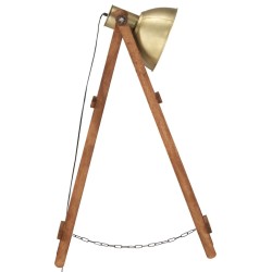 Lampadaires 3 pcs Laiton E27 Bois de manguier massif 