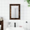 Armoire à miroir de salle de bain chêne fumé bois d’ingénierie 