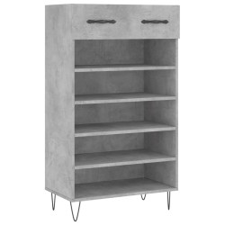 Armoire à chaussures gris béton 60x35x105 cm bois d'ingénierie 