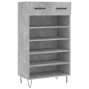 Armoire à chaussures gris béton 60x35x105 cm bois d'ingénierie 