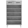 Armoire à chaussures gris béton 60x35x105 cm bois d'ingénierie 