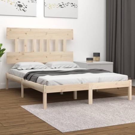 Cadre de lit sans matelas 180x200 cm bois massif 