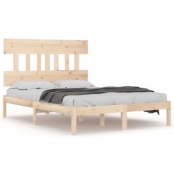 Cadre de lit sans matelas 180x200 cm bois massif 