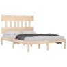 Cadre de lit sans matelas 180x200 cm bois massif 