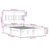 Cadre de lit sans matelas 180x200 cm bois massif 