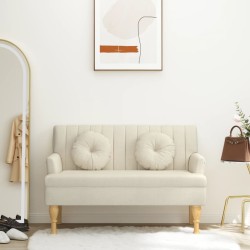 Banc avec coussins 113x64,5x75,5 cm lin 